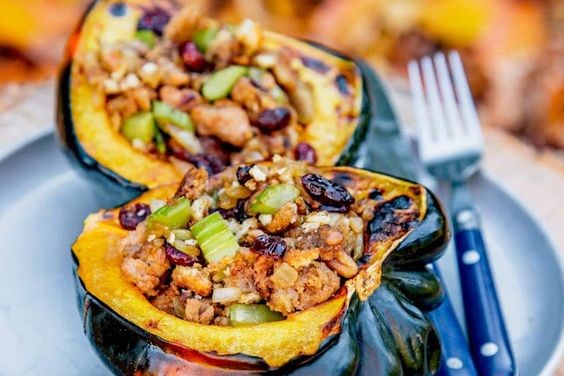 Grilled Stuffed Acorn Squash Recipe