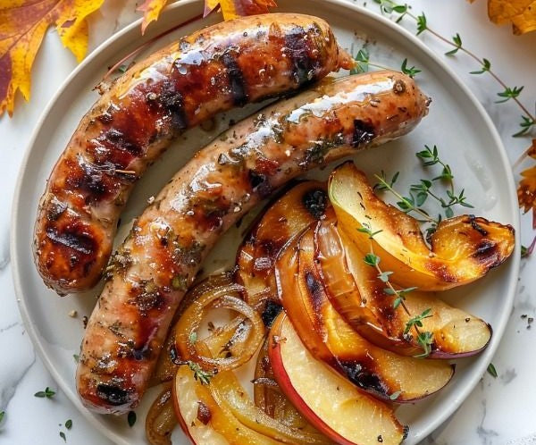 Grilled Apple & Sausage
