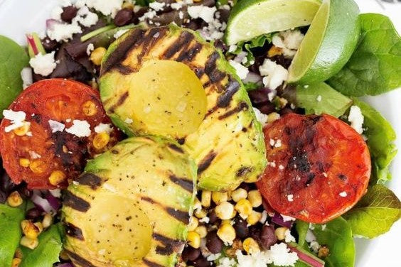 Grilled Avocado & Tomato Salad