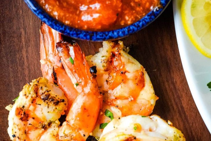 Grilled Shrimp Cocktail with Fresh Tomato Cocktail Sauce Recipe