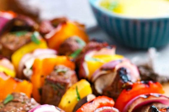 Grilled Moroccan Spiced Beef Kabobs