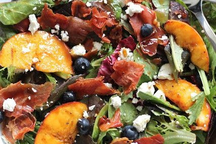Grilled Peach & Prosciutto Salad Recipe