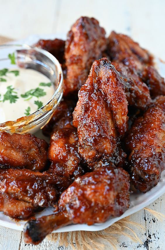 Honey Barbecue Grilled Chicken Wings