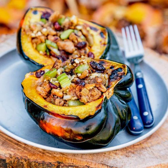 Grilled Stuffed Acorn Squash Recipe