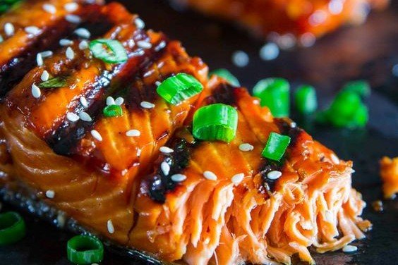 Teriyaki Glazed Grilled Salmon