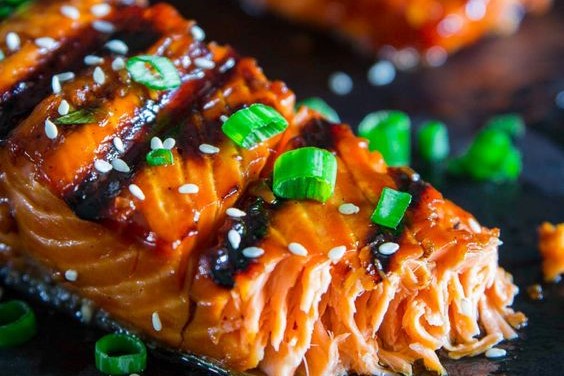 Teriyaki Glazed Grilled Salmon