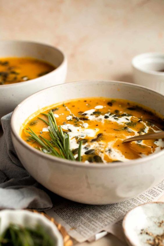 Grilled Butternut Squash Soup 