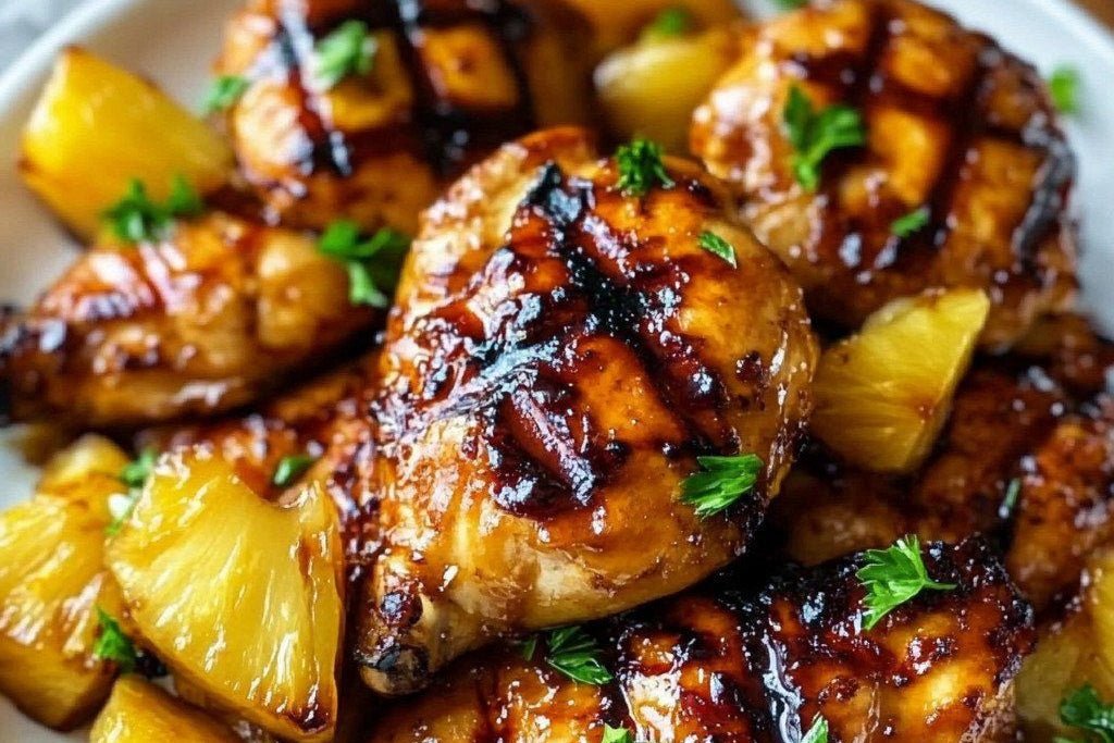 Grilled Teriyaki Pineapple Chicken Recipe - Braizebbq