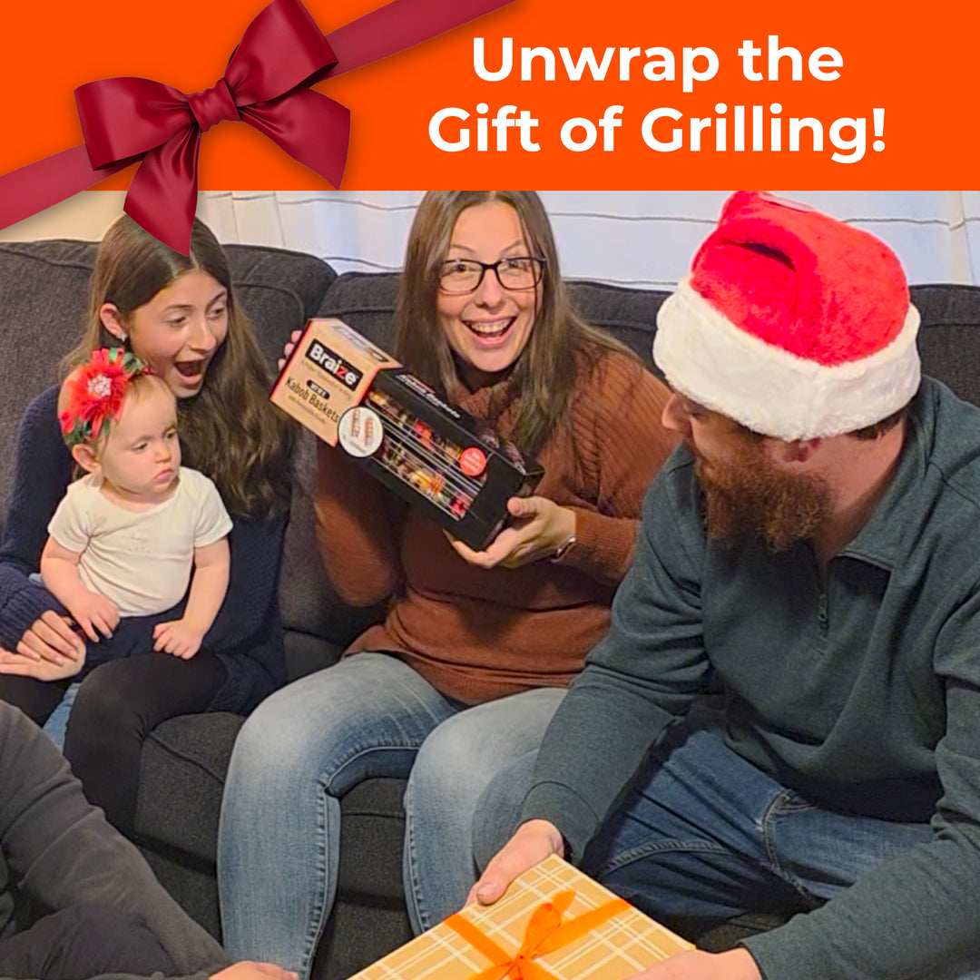 2-Piece Kabob Grill Basket Set with Removable Handle