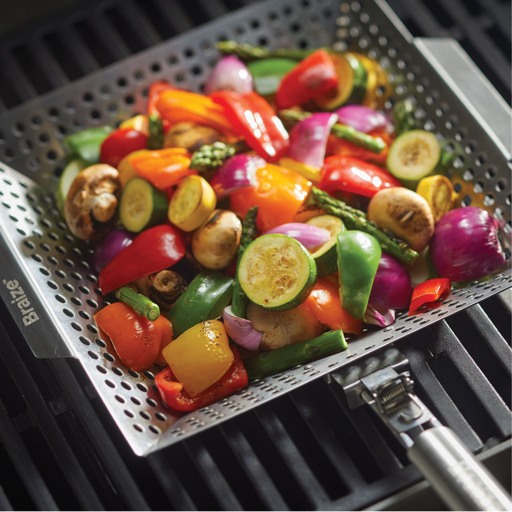Heavy Duty Stainless Steel Grill Basket With Removable Handle