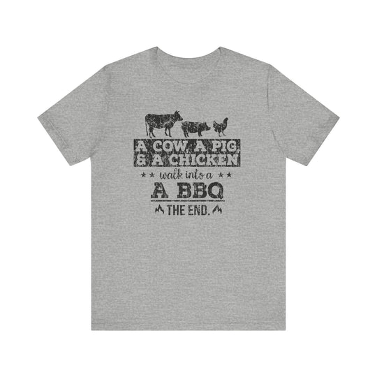 Cow Pig Chicken Walk into a BBQ Tee