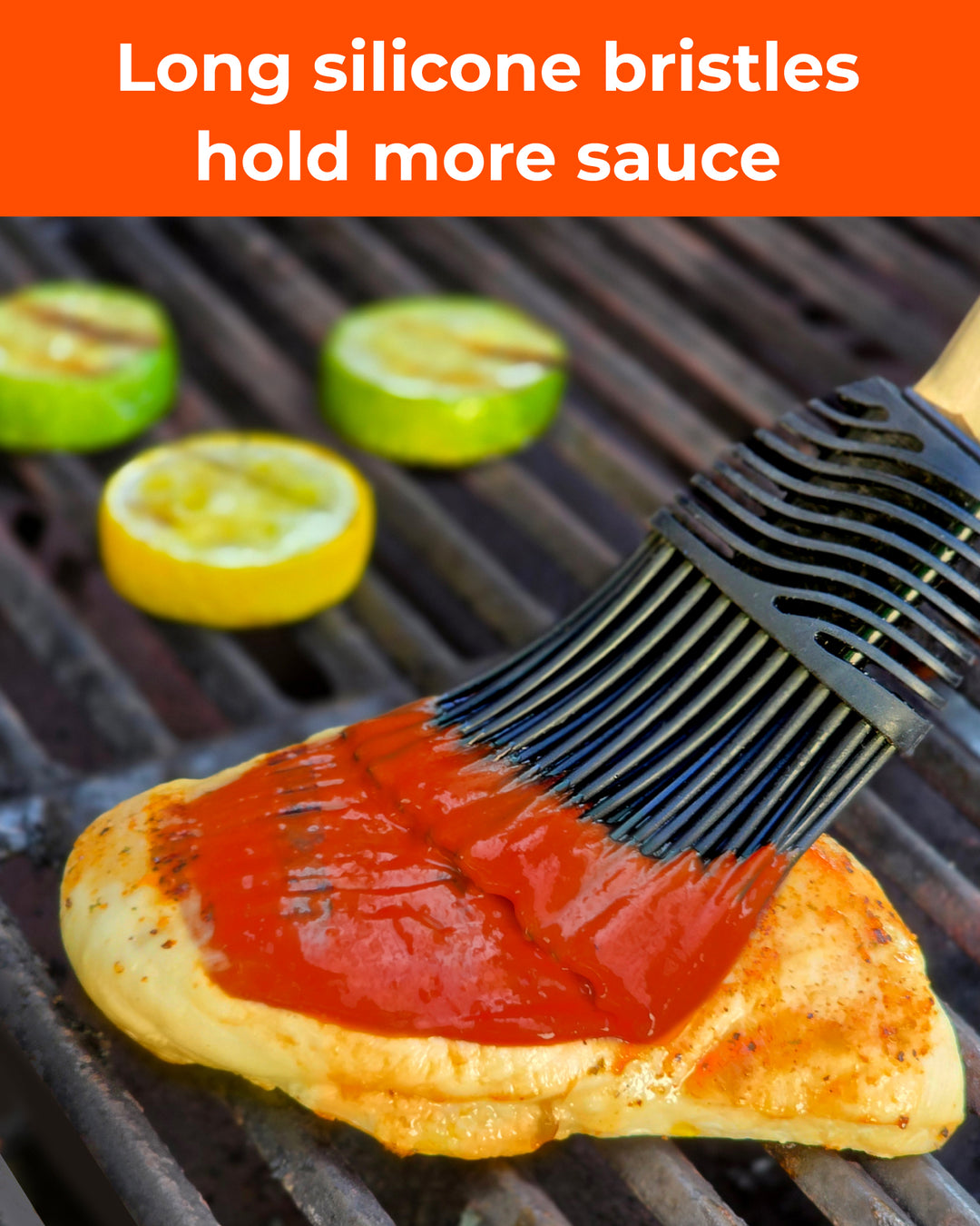 Grill Basting Mop – Silicone BBQ Brush for Sauces, Marinades & Oils | Heat-Resistant & Dishwasher Safe